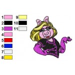 Sesame Street Miss Piggy 01 Embroidery Design